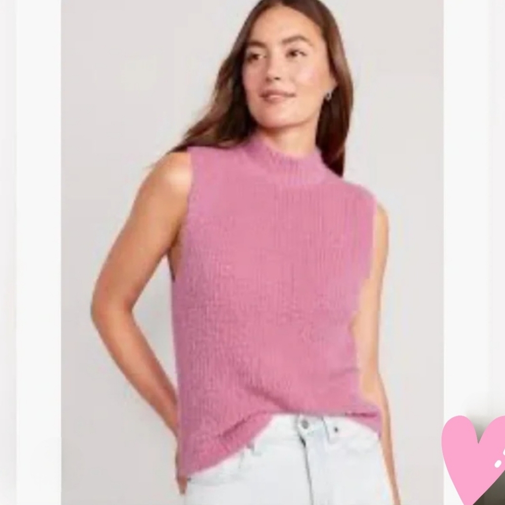 Pink Chanile Mock Neck Blouse